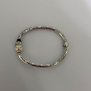 Brighton  Silver Snowman Charm Bracelet